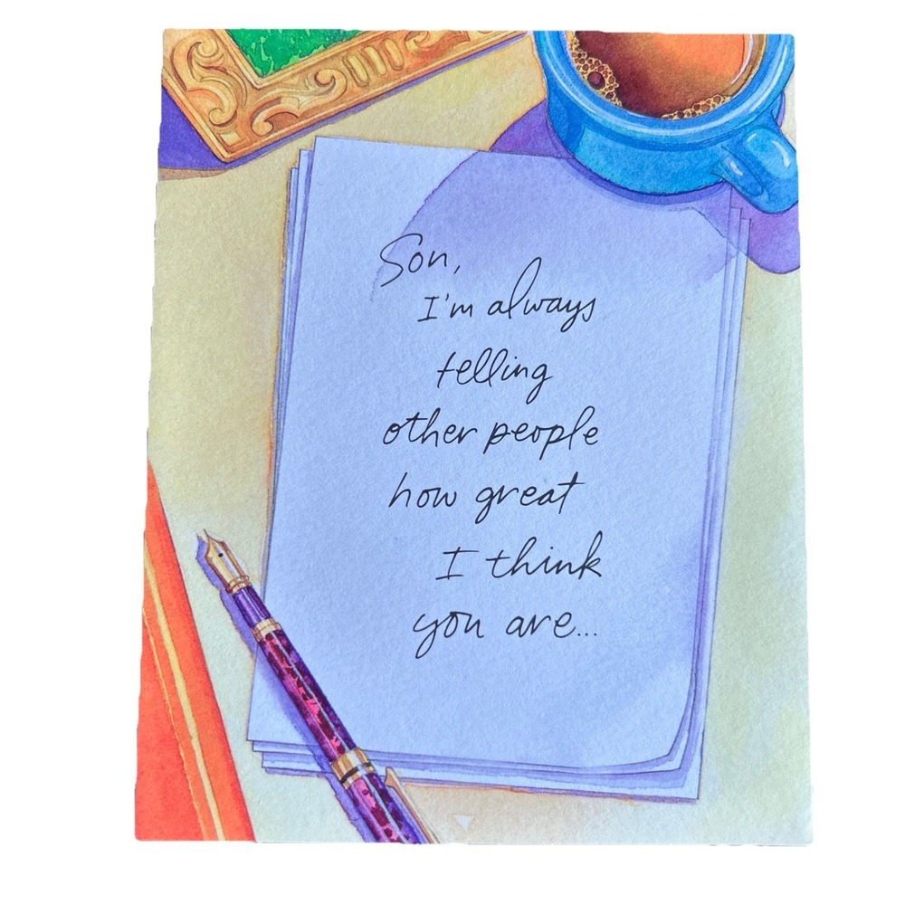 Son You are Great Thinking Of You Love Greeting Card New W Envelope
